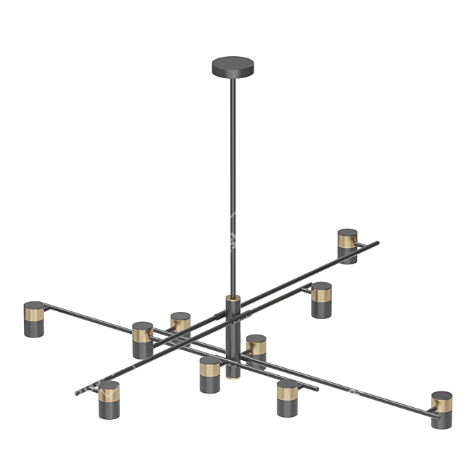 GITTAN CH 10: Elegant Adjustable Hanging Lamp 3D model image 2