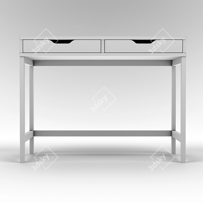  Elegant Turquoise-Gray and White Table "ALEX 3D model image 4