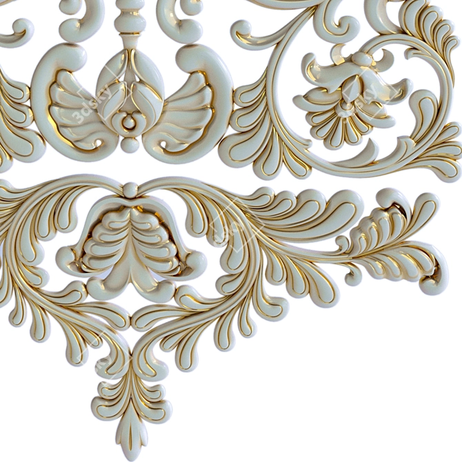 CNC Decorative Element 12 - STL File 3D model image 3