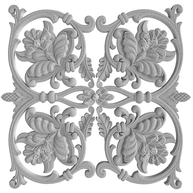 CNC Decorative Element: File Included 3D model image 3