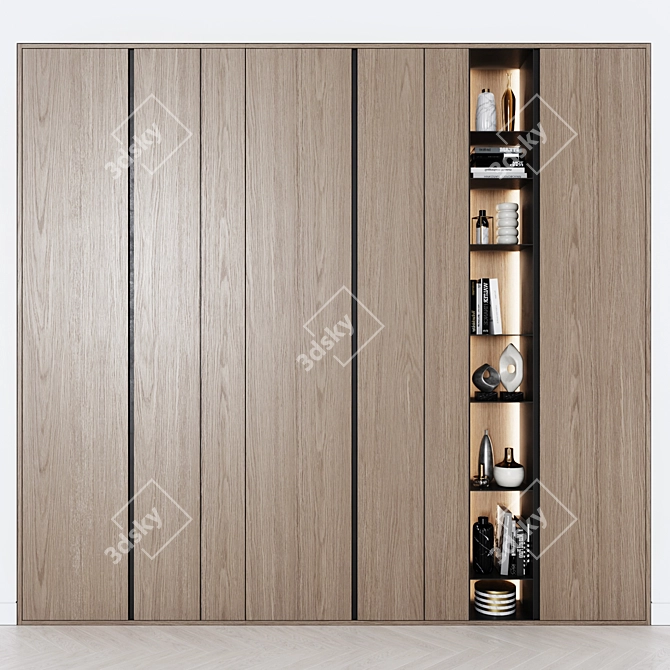 Title: Contemporary Unity Wardrobe 3D model image 1