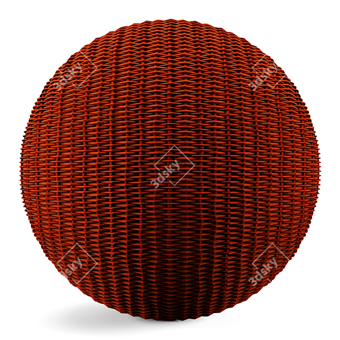 Colorful Woven Basket Collection 3D model image 5
