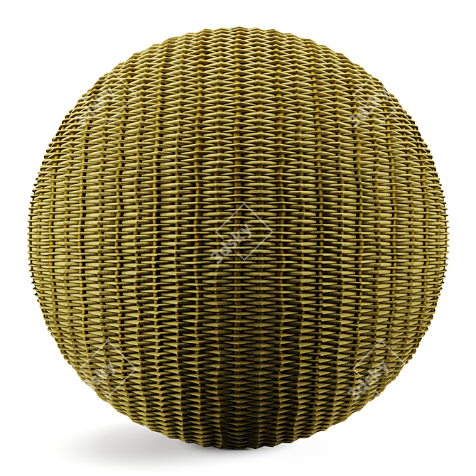 Colorful Woven Basket Collection 3D model image 6