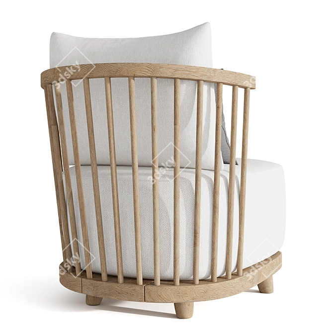 Restoration Hardware Rh Cala Lounge Chair 3D model image 3