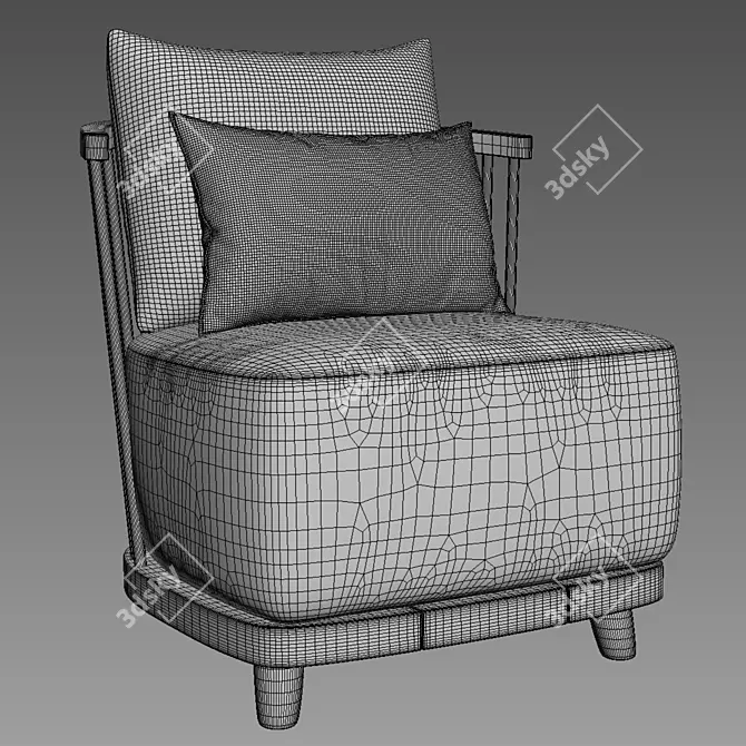 Restoration Hardware Rh Cala Lounge Chair 3D model image 4