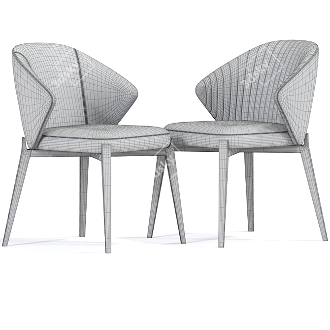 Astele Ellen Dining Chair Table - Stylish and Functional 3D model image 3