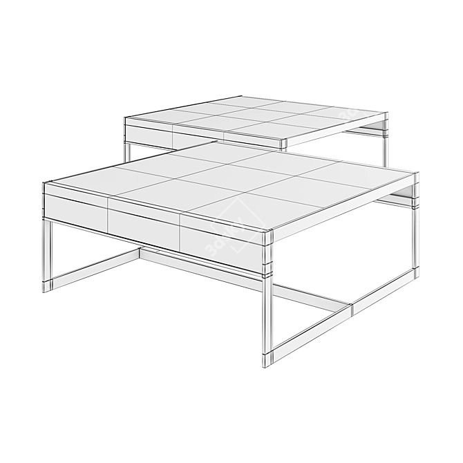 Elegant Anthony Coffee Table 3D model image 4