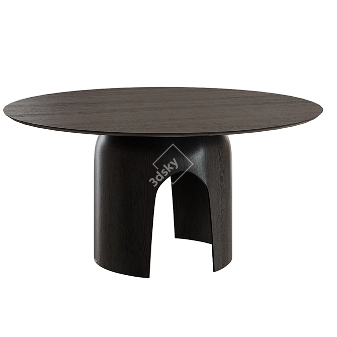 Title: Elegant BANNACK Dining Table by CASTE 3D model image 1