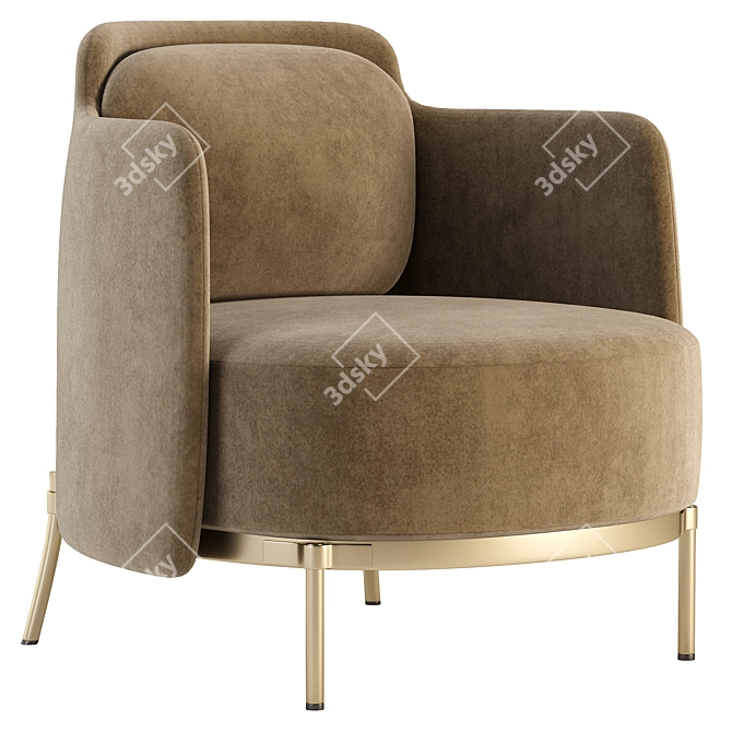 Elegant Minotti Armchair 3D model image 1