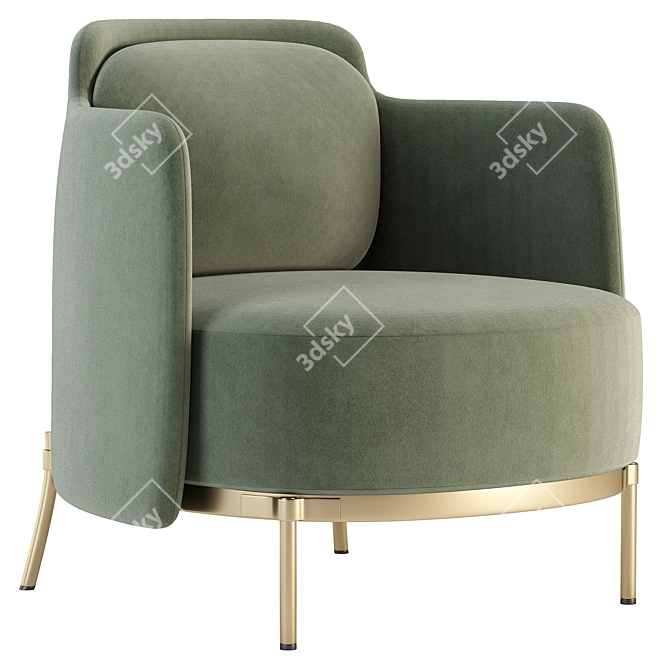 Elegant Minotti Armchair 3D model image 2