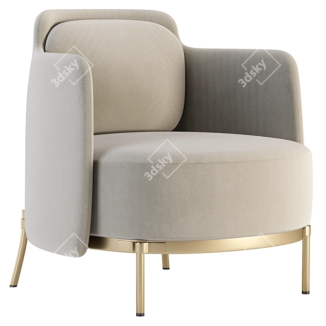 Elegant Minotti Armchair 3D model image 3