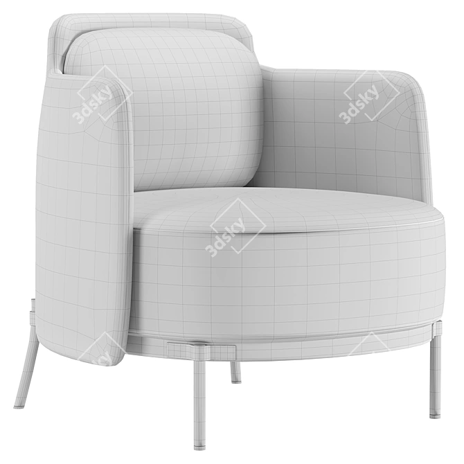 Elegant Minotti Armchair 3D model image 5