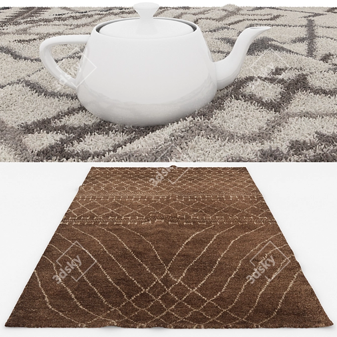 Versatile 3D Rug Set 3D model image 3