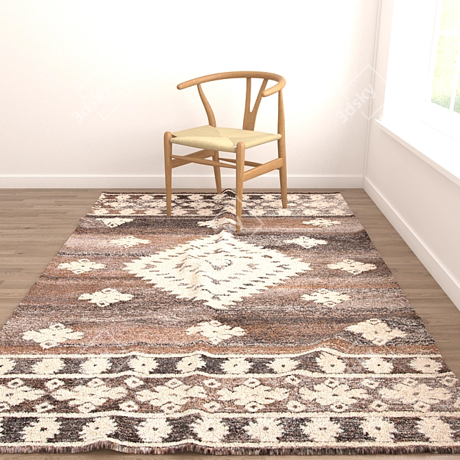 Versatile Rug Set: 8 Designs 3D model image 5