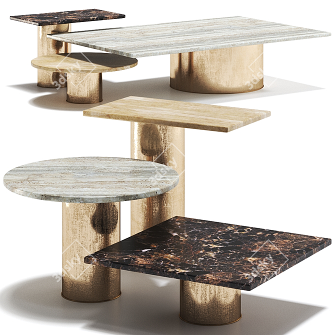 Petra Modern Table by Arketipo: Versatile Design with Multiple Colors 3D model image 1