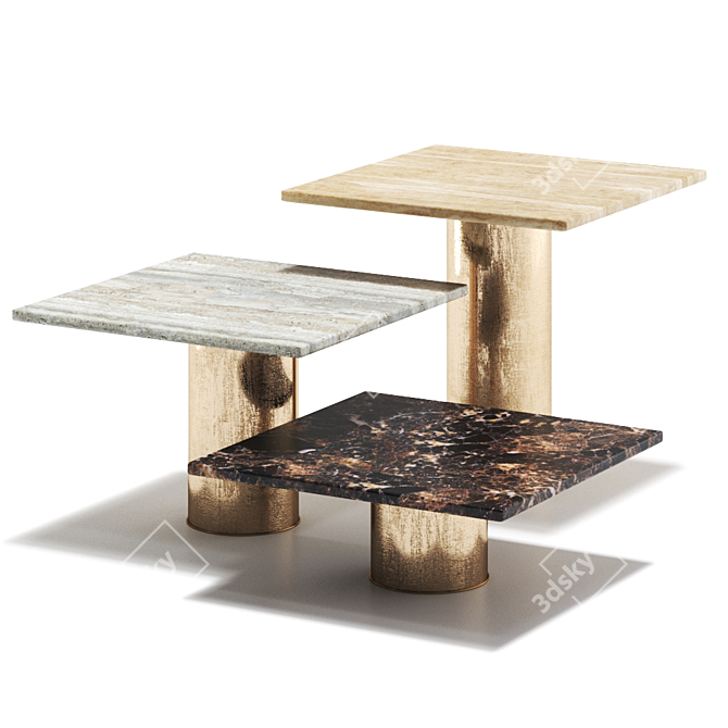 Petra Modern Table by Arketipo: Versatile Design with Multiple Colors 3D model image 2
