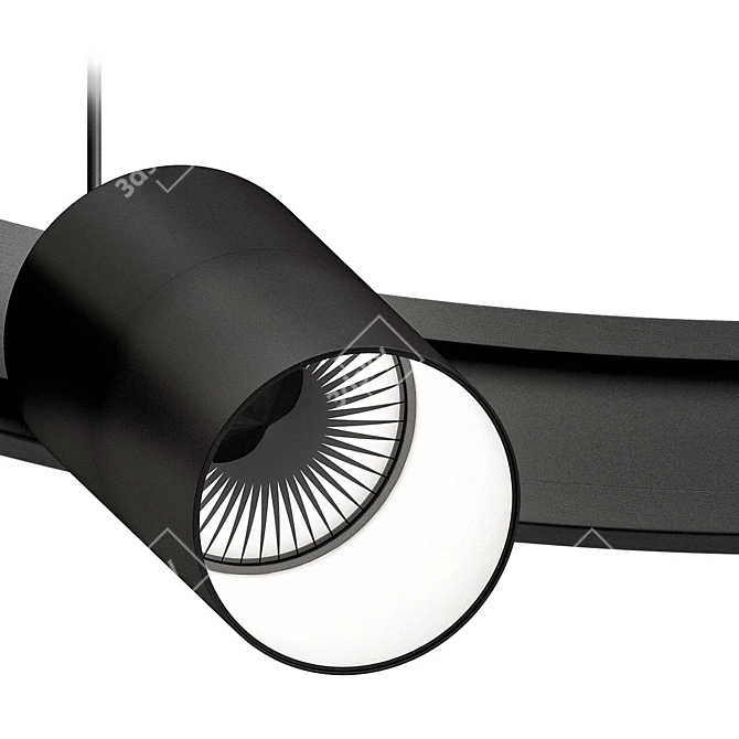 Superloop Spy On HP MDL Black: Sleek and Versatile Pendant Light 3D model image 3