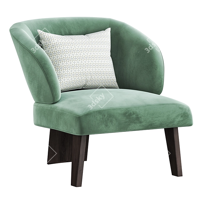 Minotti Large Armchair - Stylish & Comfortable 3D model image 8