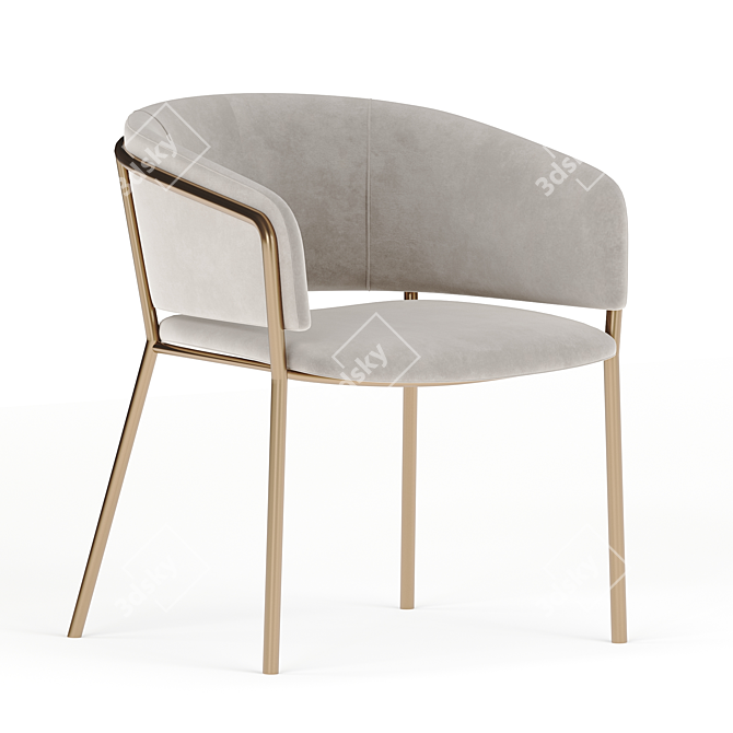 Vilhena II Chair: Stylish, Comfortable, and Chic 3D model image 1