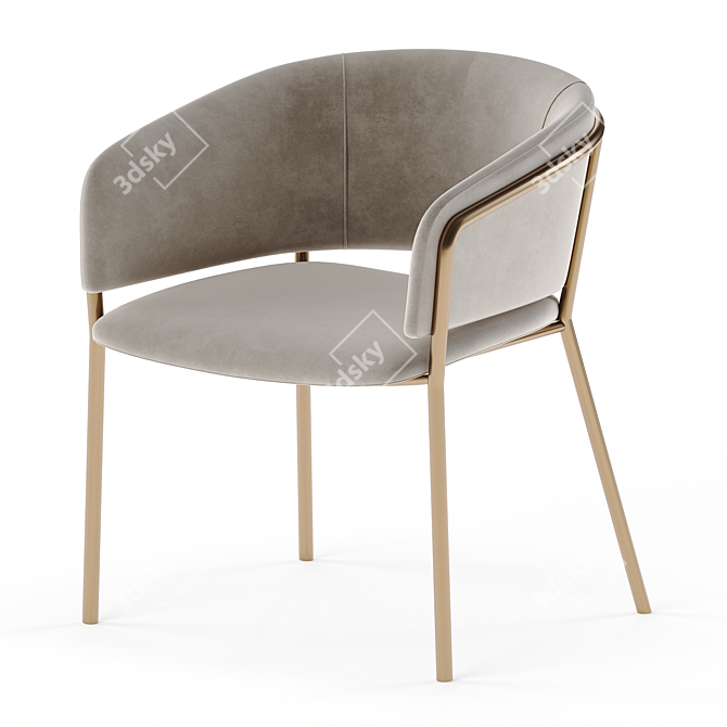 Vilhena II Chair: Stylish, Comfortable, and Chic 3D model image 2