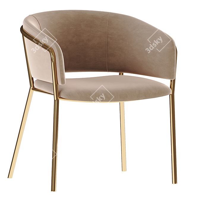 Vilhena II Chair: Stylish, Comfortable, and Chic 3D model image 4