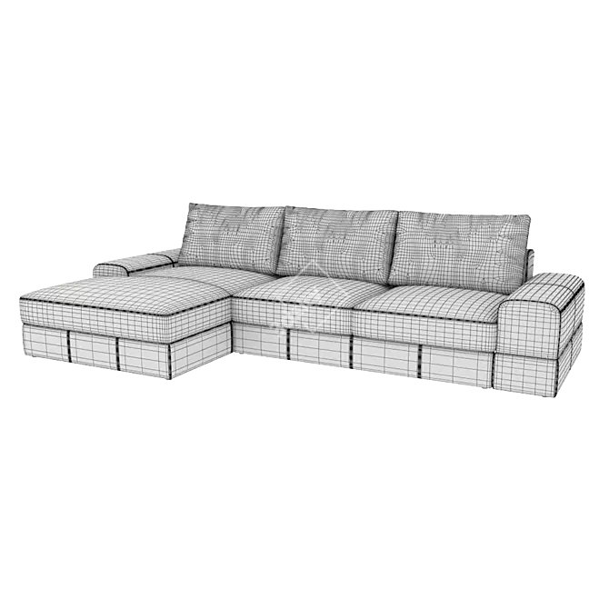 Luxury Caro Chaise Sofa 3D model image 3