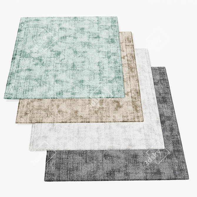 Vintage Charm Plain Rug Izri 3D model image 1