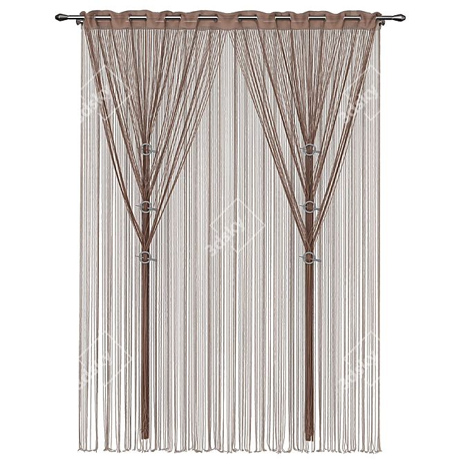 Elegant Curtain 78 - 3D Max 2018 3D model image 2