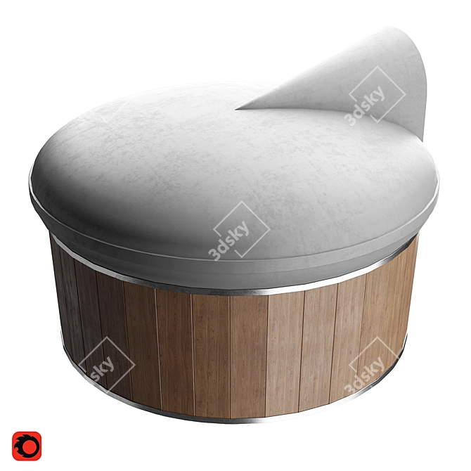 Eco-Friendly Waste Bin 3D model image 2