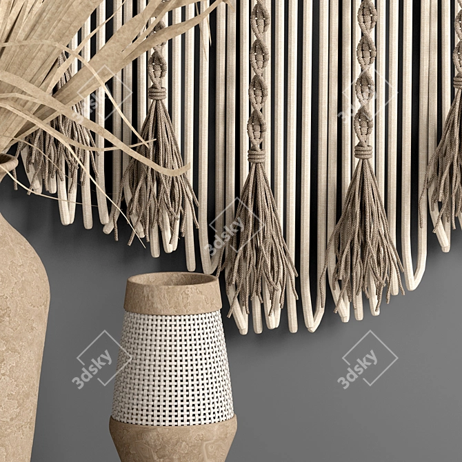 Bohemian Bliss Macrame Set 3D model image 3