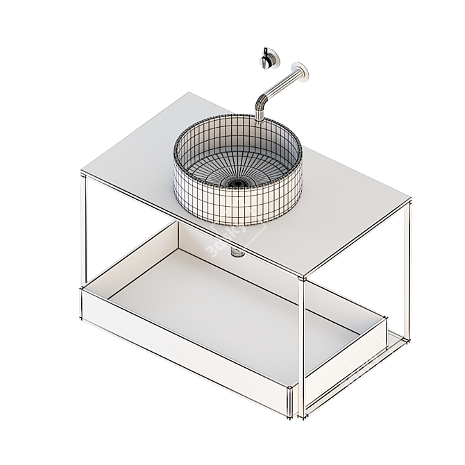 Cosmic Grid Evo Vanity Unit 3D model image 3