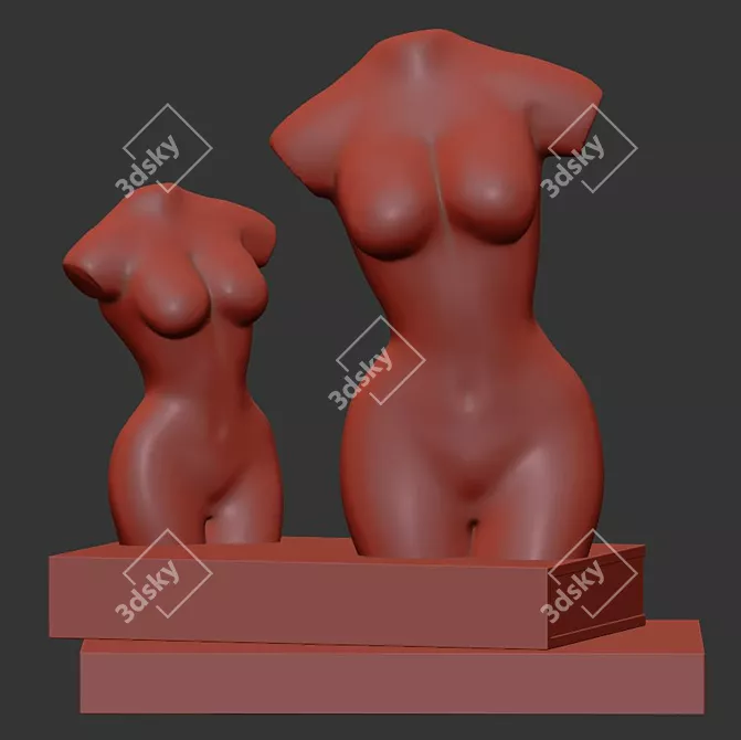 Elegant Decor Art Set for 3D Design 3D model image 7