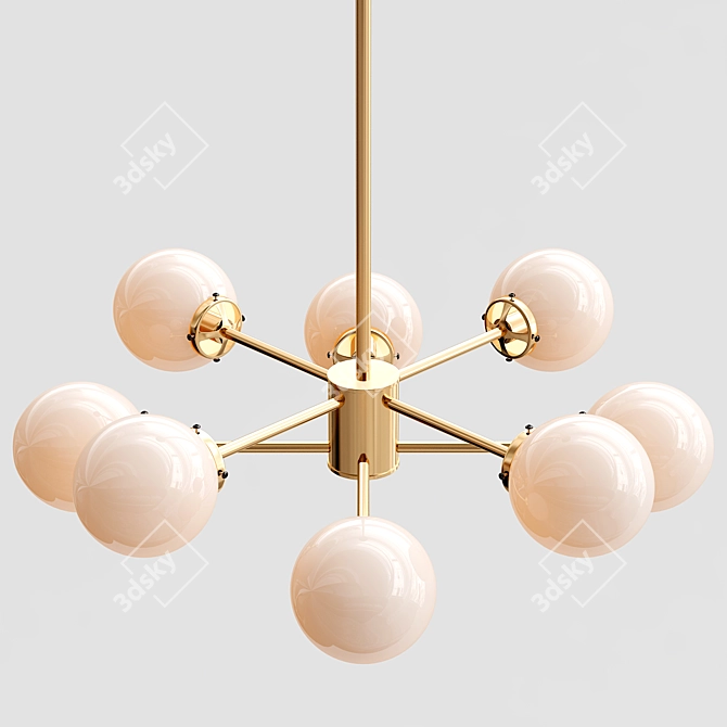 Mcree 8-Light Sputnik: Modern Linear Chandelier 3D model image 4