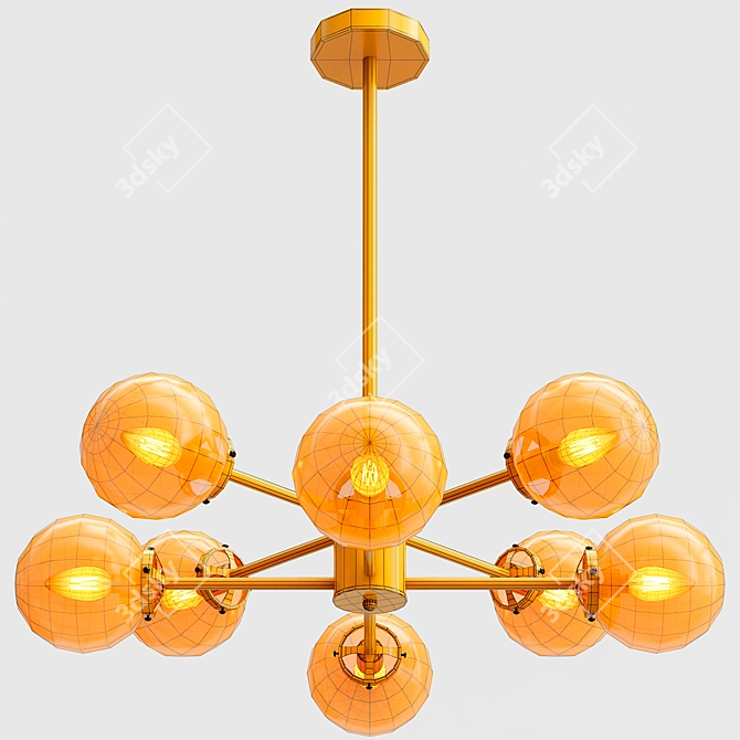 Mcree 8-Light Sputnik: Modern Linear Chandelier 3D model image 5