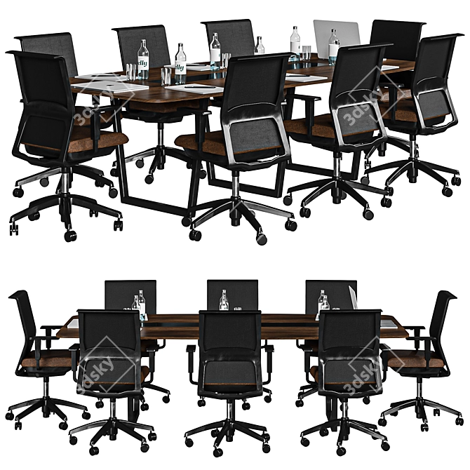 2015 Wood Conference Table 3D model image 1