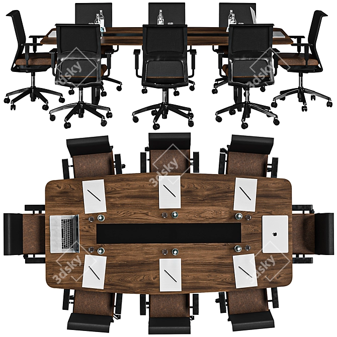 2015 Wood Conference Table 3D model image 5
