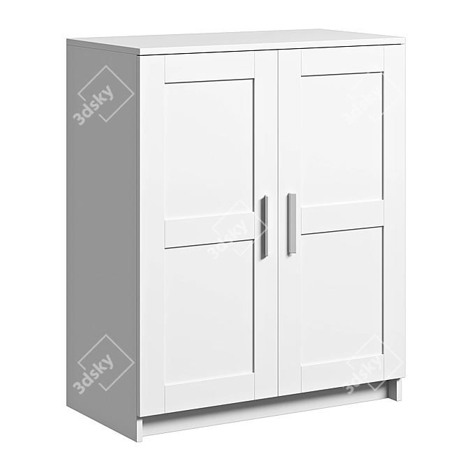 Modern White Comodes by IKEA 3D model image 2