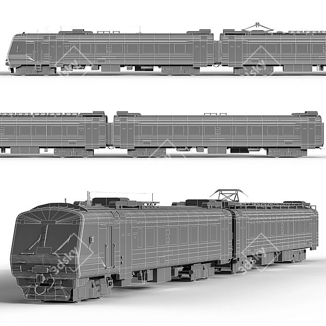 Title: Russian Railways Low Poly ED4M 2012-16 3D model image 2