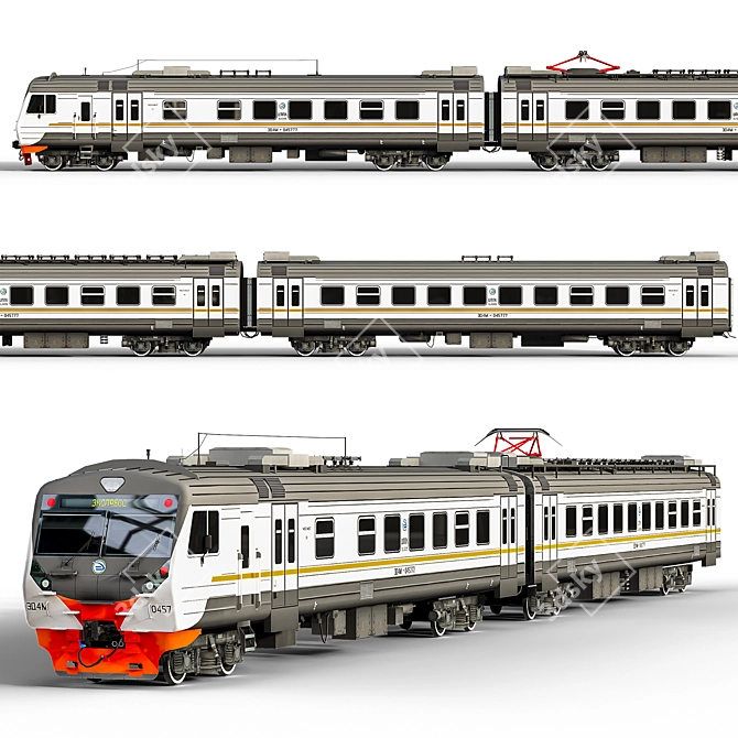 ED4M-16 TsPPK Low Poly Train 3D model image 1