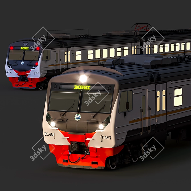 ED4M-16 TsPPK Low Poly Train 3D model image 3