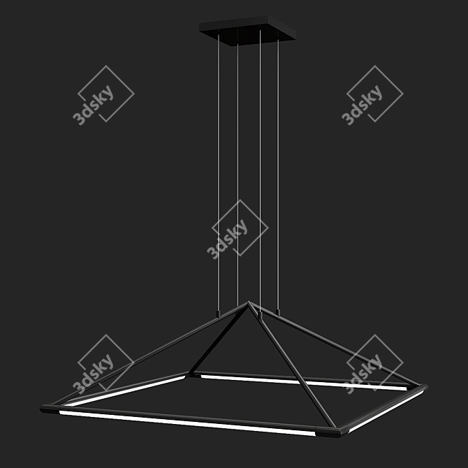 Elegant PRATO CH Chandelier 3D model image 3