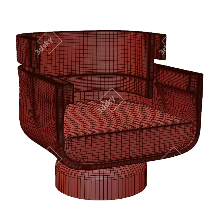 Starry Night Lounge Chair 3D model image 4