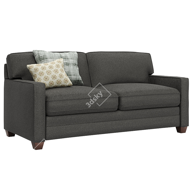 Minimalist Alexander Track Arm Sofa 3D model image 4