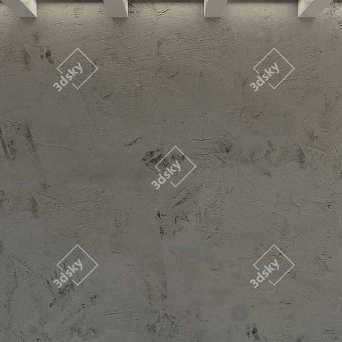 Vintage Concrete Wall Texture 3D model image 3