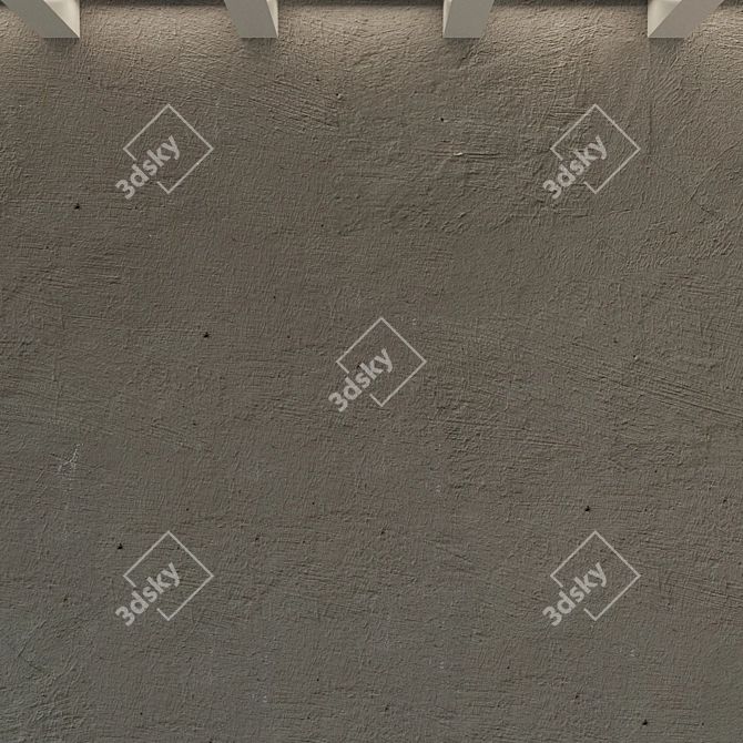 Vintage Concrete Wall Texture 3D model image 2