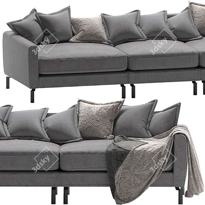 Serene Slumber Sofa 3D model image 3