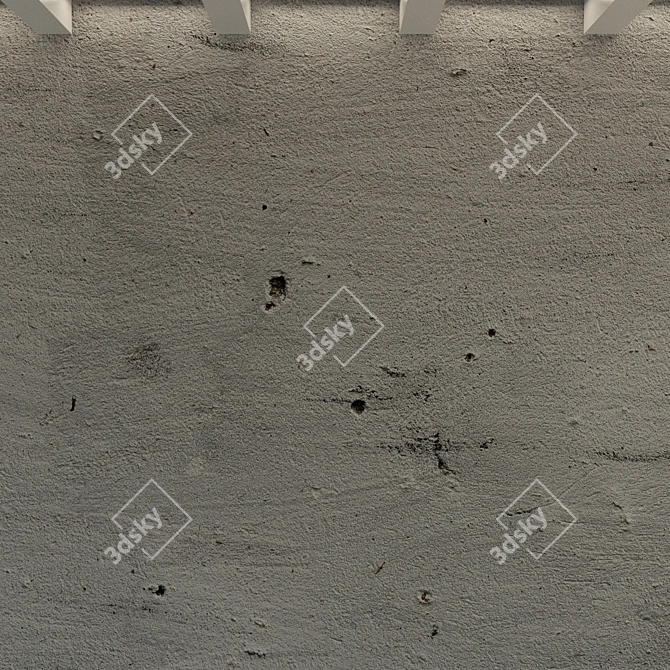 DecoLoft Grey Concrete Wall 3D model image 2