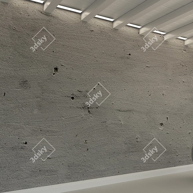 DecoLoft Grey Concrete Wall 3D model image 3