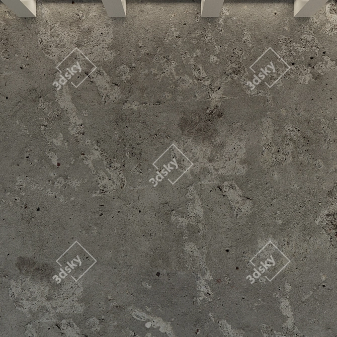 Vintage Concrete Wall Plaster 3D model image 2