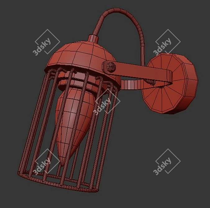 Elegant Rivoli Anemon Pendant 3D model image 2